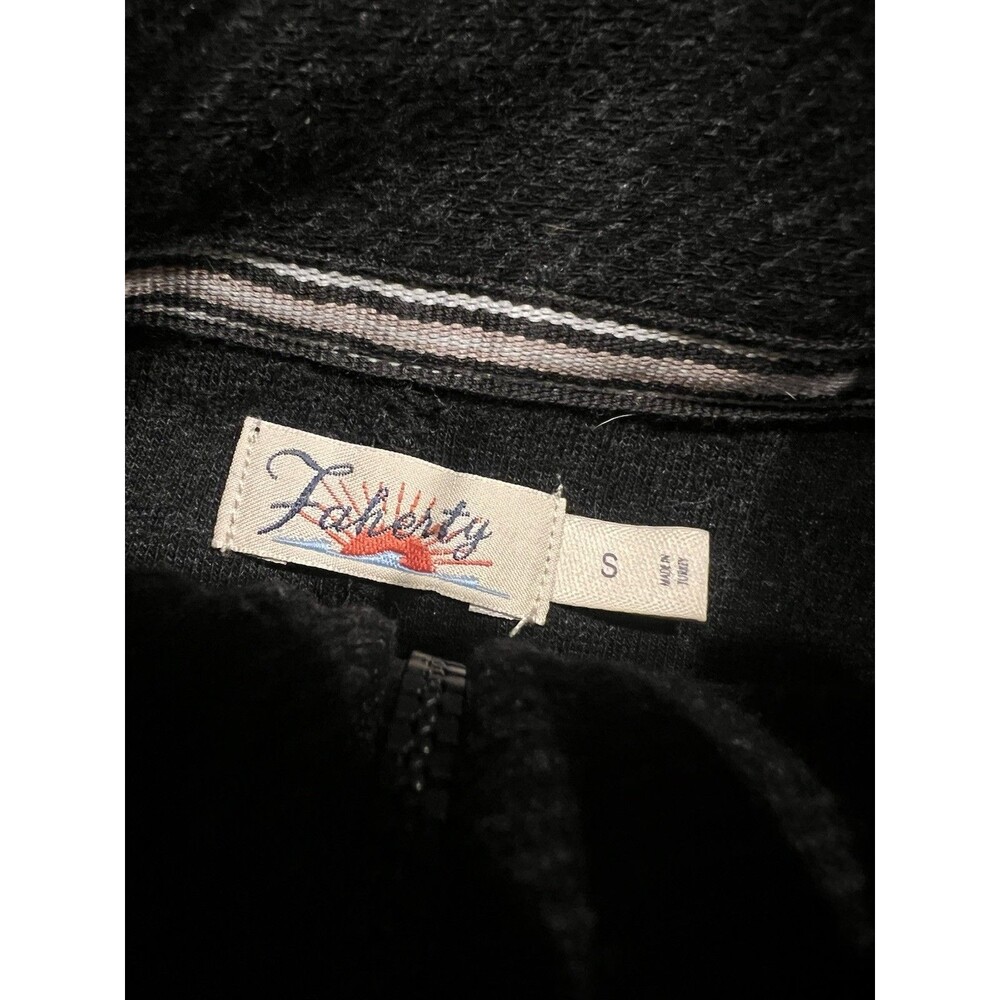 Faherty Womens Legend Lounge Half Zip Sweatshirt Size Small Heathered Black Twil - Picture 2 of 6